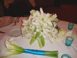 Calla Lily Centerpiece low to the table