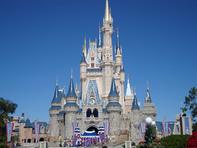 Cinderella theme wedding Cinderella's caslte in DisneyWorld