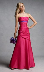 Colored wedding dresses of deep pink