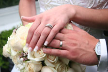 Diamond wedding theme wedding picture of couples rings