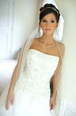 Diamond wedding theme of wedding dress with swarovski crystals