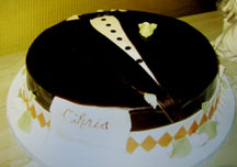 Grooms Cake replica of a tuxedo