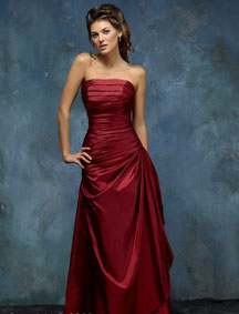 Plain red wedding dresses