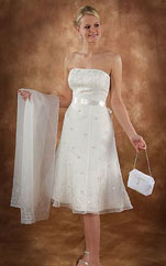 Strapless short wedding dresses