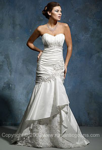 White with silver wedding dresses