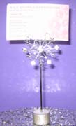 Creative wedding ideas of snowflake table card holder