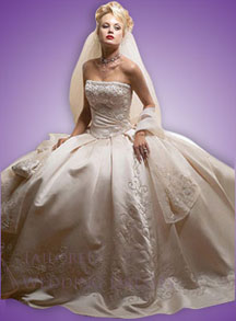 Victorian wedding dresses strapless with wide skirt