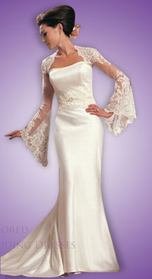 Form fitting wedding dresses with sleeves