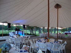 Etiquette at an outdoor wedding reception