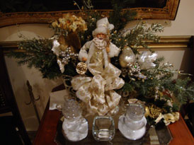 Winter Wedding Reception Centerpiece -  Decorated Christmas Tree