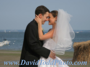 Beach Wedding Idea of bridal picture on the beach