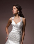 Tight fitting halter wedding dresses