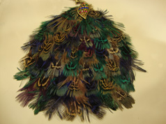 Peacock wedding centerpiece