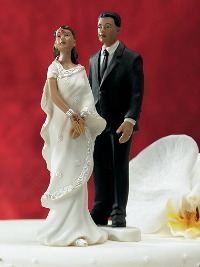 Indian couple cake topper