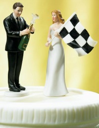 Cake topper for pink wedding cakes