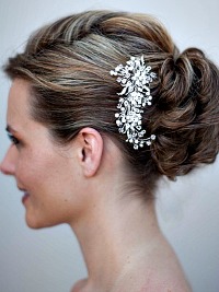 Updo wedding hairstyles with a cllip