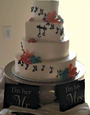 Wedding Cake Designs with musical notes