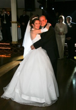 Bridal Couple dancing to the reception music