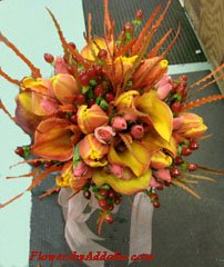 Beautiful bouquet for an autumn wedding