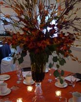 Autumn wedding flower centerpieces