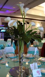 Calla Lily Centerpieces in vase