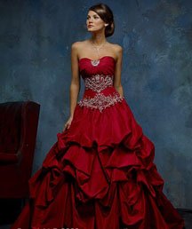 Gorgeous red Christmas wedding dresses