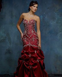 Mermaid red wedding dresses