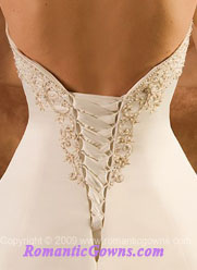 Corset wedding dresses  with elegant criss cross down the back