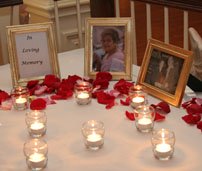 Memory table is a wonderful wedding idea