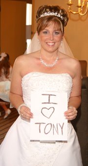 Design your own wedding dress with a love you sign