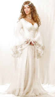 Fairy wedding dresses with long sleeves