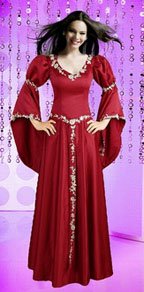 Red gothic style wedding dresses