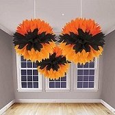 Halloween wedding ideas ceiling paper decorations