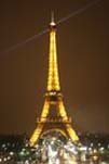 The Eiffel Tower Lit Up.