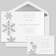 Snowflake wedding theme invitations