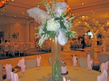 Ostrich Feather Table Centerpiece