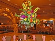 Wedding centerpiece with flowers