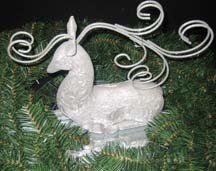 Raindeer Christmas Centerpiece for a Bridal arrangement