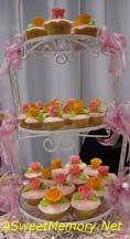 Three Tiers of individual Cupcakes as a wedding cake