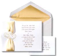 White and gold wedding invitation ideas