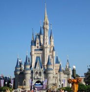 Disney wedding theme of Cinderella's castle in Disney World