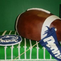 Football themed grooms cake picture