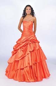 Halloween wedding ideas with orange wedding dresses