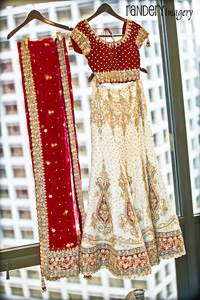 Indian Wedding Dresses Sari with RedShawl