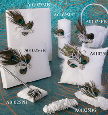 Peacock wedding accessories