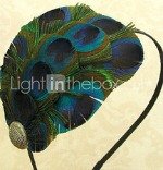 Peacock wedding headband