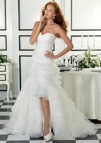 Sexy wedding dresses long and short gown