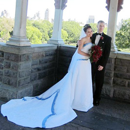 Wedding dress with color