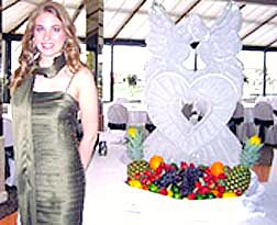 Ice Sculpture with Fruit Pic