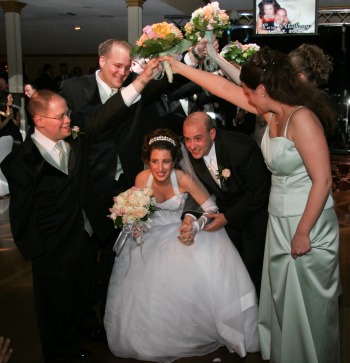 Pic of the Brida lCouple entering the wedding reception
